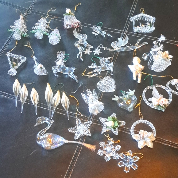 HAND BLOWN GLASS HOLIDAY ORNAMENTS antique Vintage lot of 31 pcs! - Picture 1 of 6